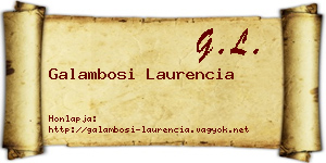 Galambosi Laurencia névjegykártya